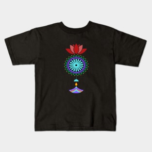 Pendant spiritual with lotus flower Kids T-Shirt